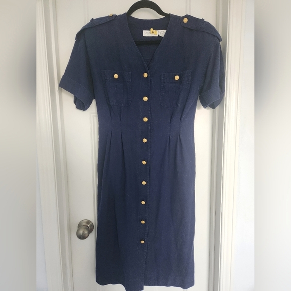 Liz Claiborne Dresses & Skirts - Vintage Navy Blue Liz Claiborne Dress
